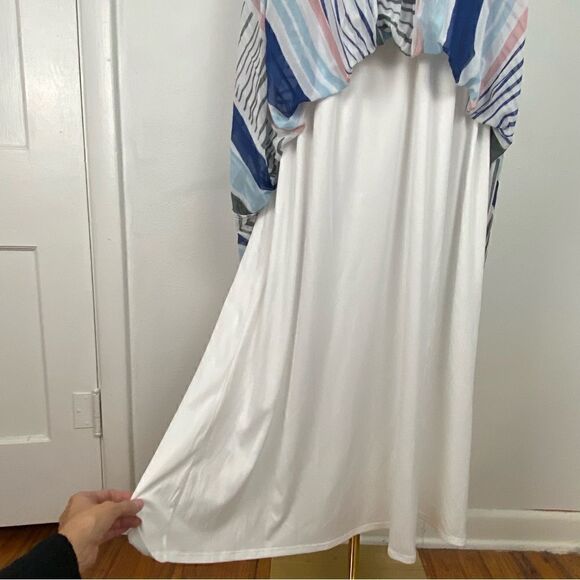 Lane Bryant‎ Striped Maxi Dress Size 14/16 Casual Travel Beachy Resort Sundress - Picture 12 of 15